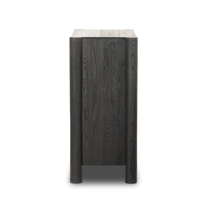 Ezri Bar Cabinet - Black Oak