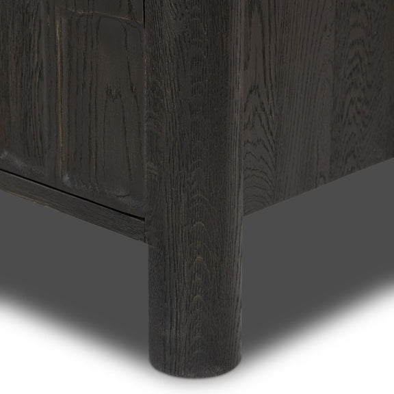 Ezri Bar Cabinet - Black Oak