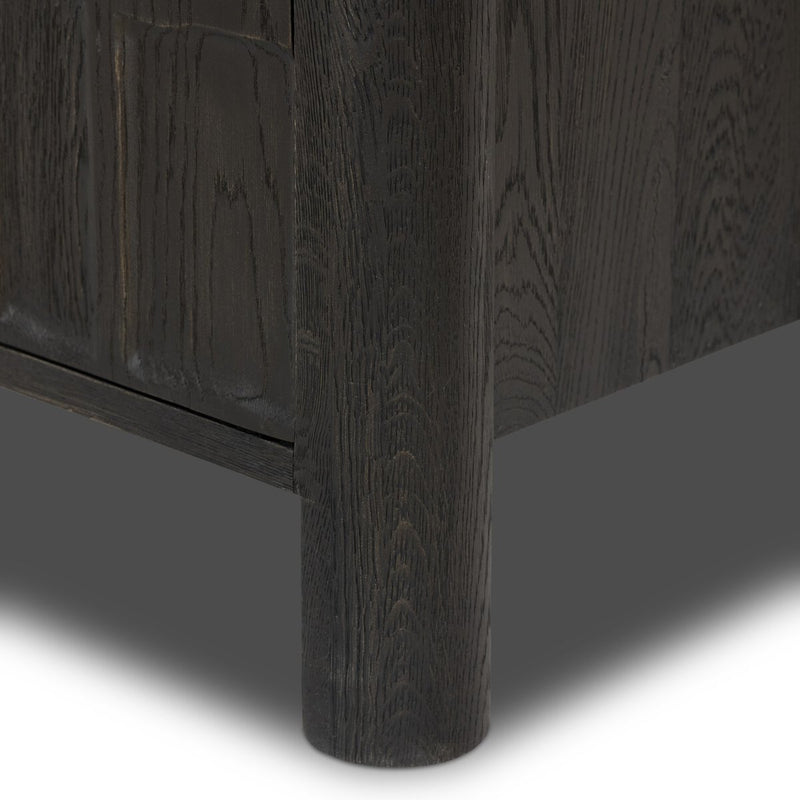 Ezri Bar Cabinet - Black Oak