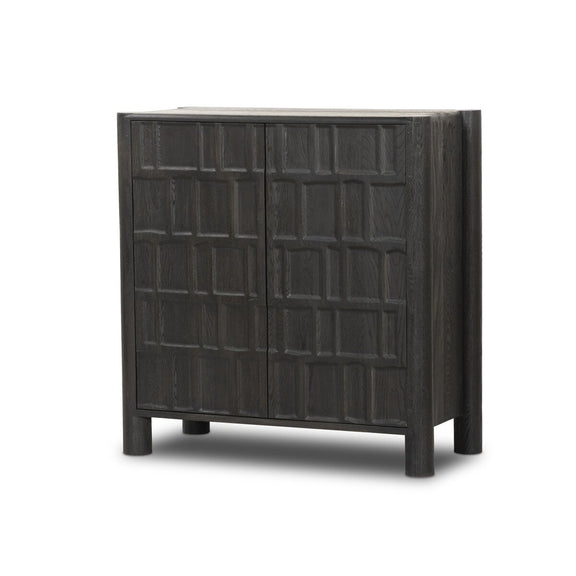 Ezri Bar Cabinet - Black Oak
