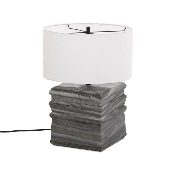 Cedric Table Lamp - Slate Grey Marble