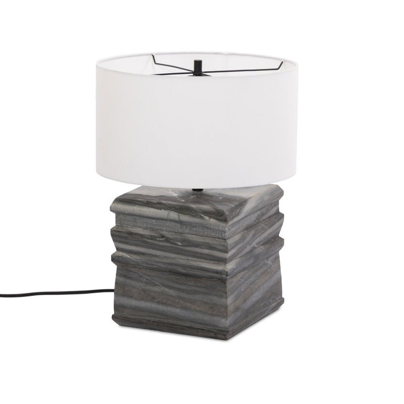 Cedric Table Lamp - Slate Grey Marble