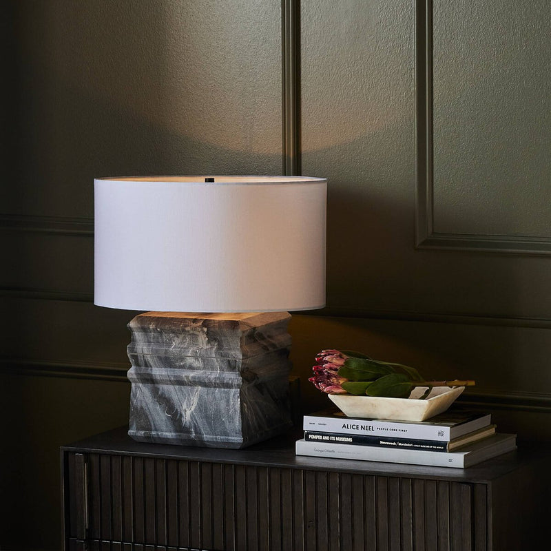 Cedric Table Lamp - Slate Grey Marble