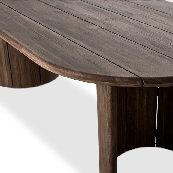 Paden Outdoor Dining Table - Stained Toasted Brown-fsc