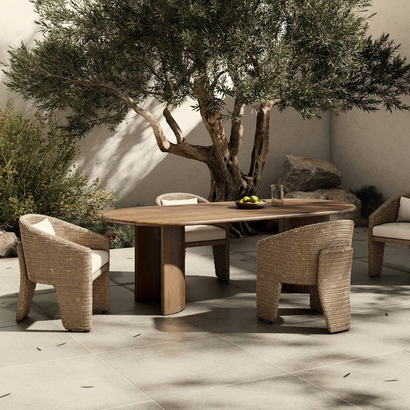 Paden Outdoor Dining Table - Stained Toasted Brown-fsc