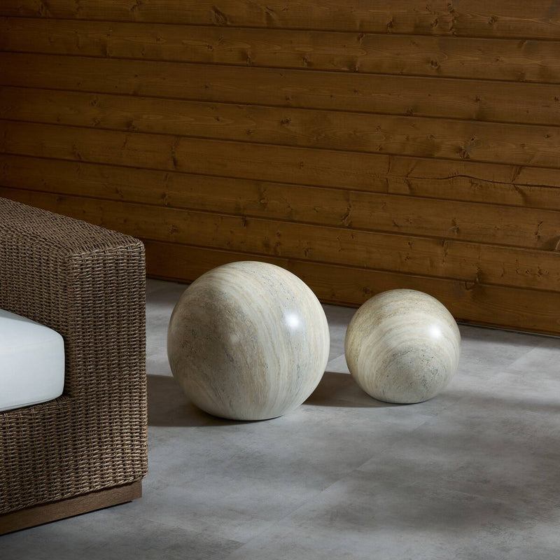 Mairo Sphere - Natural Grey Faux Marble