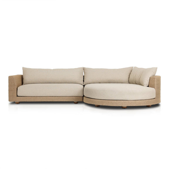 Sylvan Outdoor 2-Piece Chaise Sectional - Casa Cream