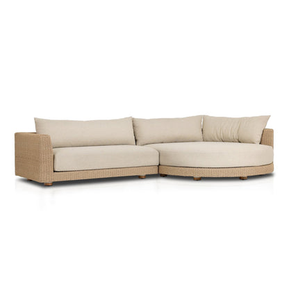Sylvan Outdoor 2-Piece Chaise Sectional - Casa Cream