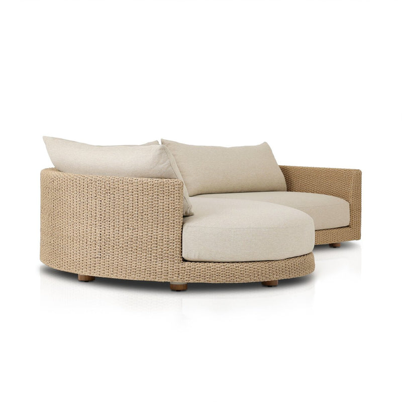 Sylvan Outdoor 2-Piece Chaise Sectional - Casa Cream