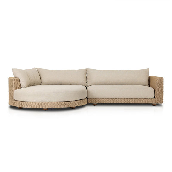 Sylvan Outdoor 2-Piece Chaise Sectional - Casa Cream