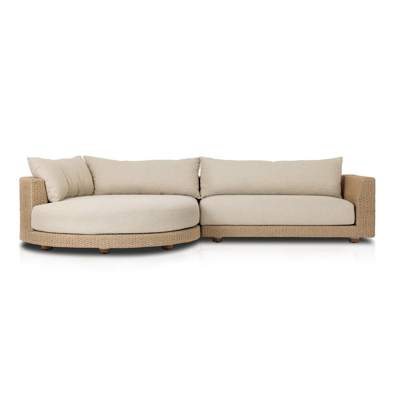 Sylvan Outdoor 2-Piece Chaise Sectional - Casa Cream