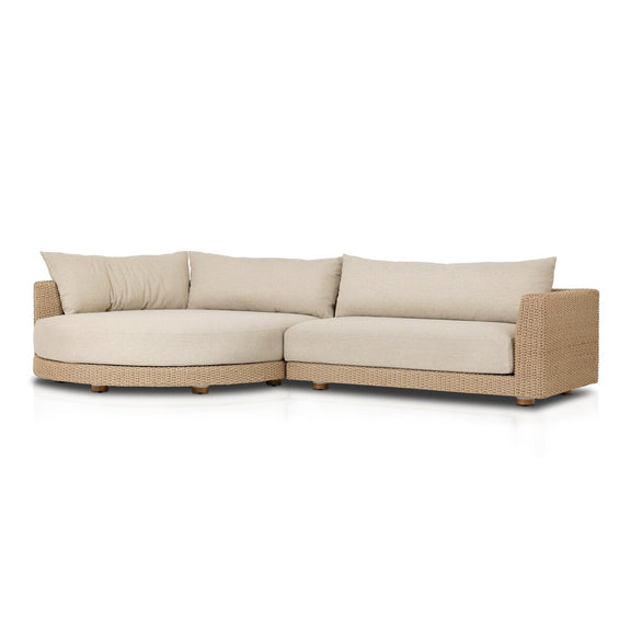 Sylvan Outdoor 2-Piece Chaise Sectional - Casa Cream