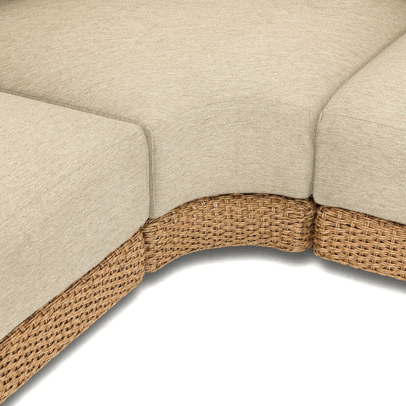 Sylvan Outdoor 3-Piece Sectional - Casa Cream