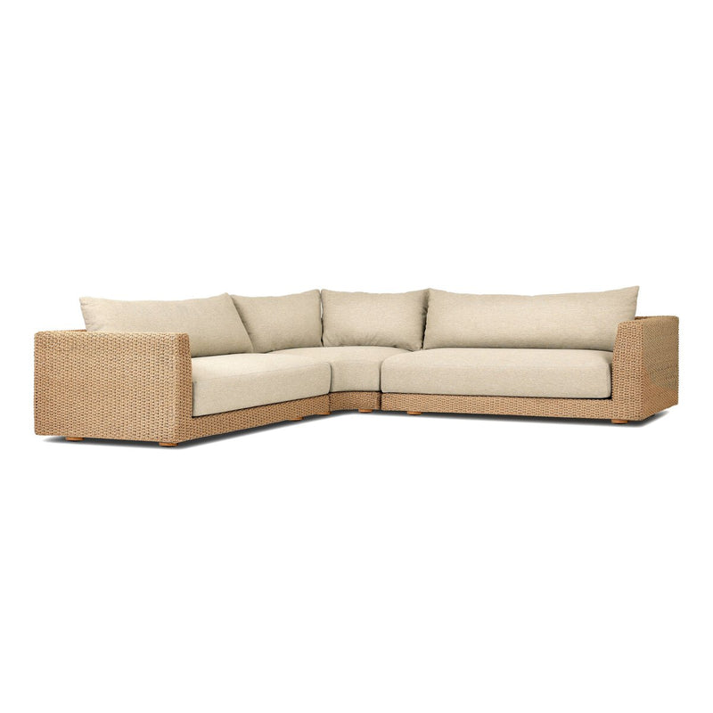 Sylvan Outdoor 3-Piece Sectional - Casa Cream