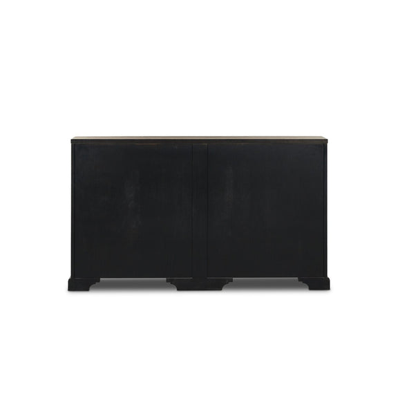 The Humptulips River Moonshine Cabinet - Distressed Burnt Black