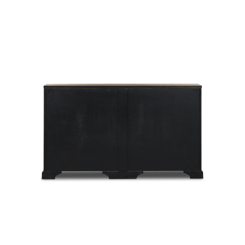 The Humptulips River Moonshine Cabinet - Distressed Burnt Black