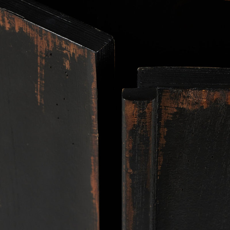 The Humptulips River Moonshine Cabinet - Distressed Burnt Black