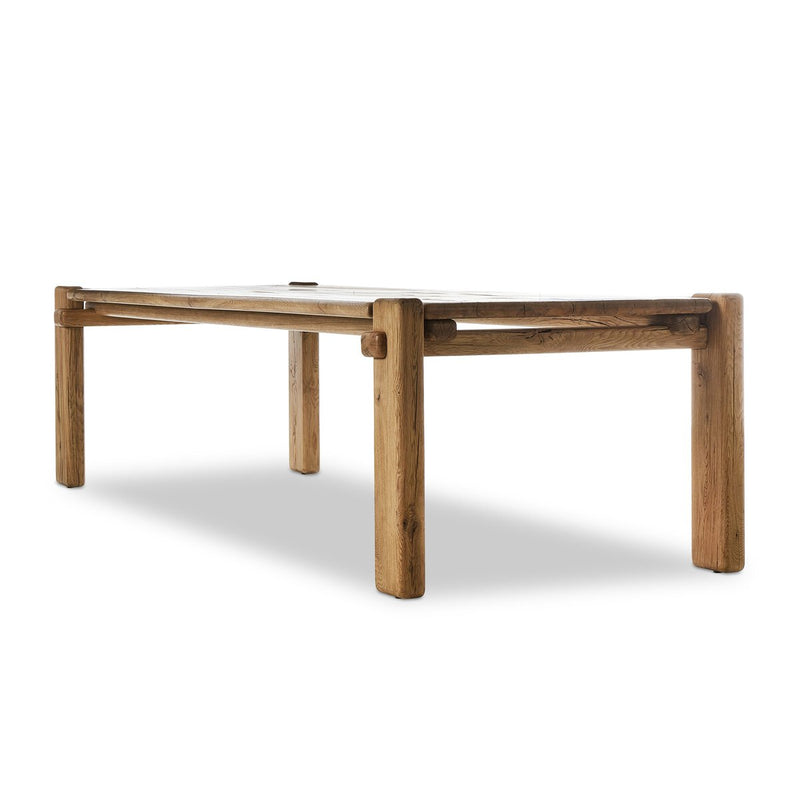 Marcia Dining Table 120" - Natural Reclaimed French Oak