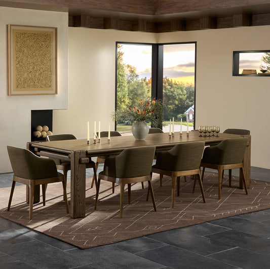 Marcia Dining Table 120" - Grey Reclaimed French Oak