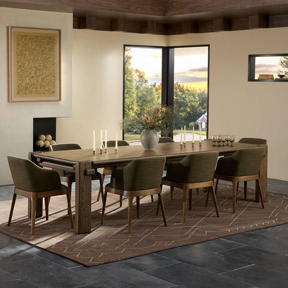 Marcia Dining Table 120" - Grey Reclaimed French Oak