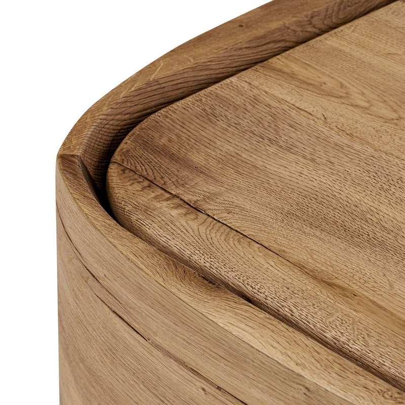Leandro End Table - Natural Reclaimed French Oak