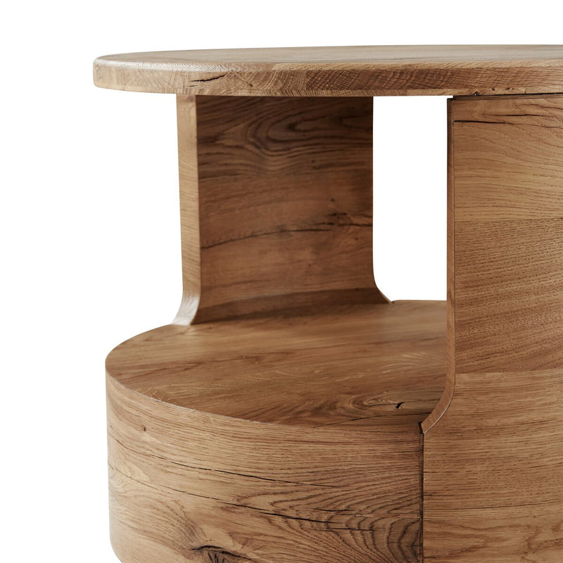 Matheus End Table - Natural Reclaimed French Oak
