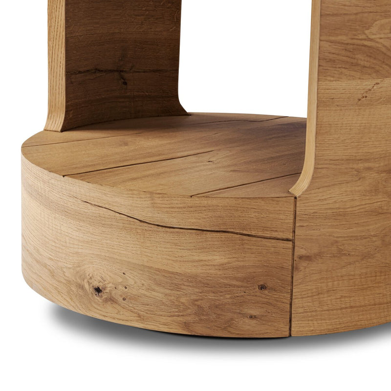 Matheus End Table - Natural Reclaimed French Oak
