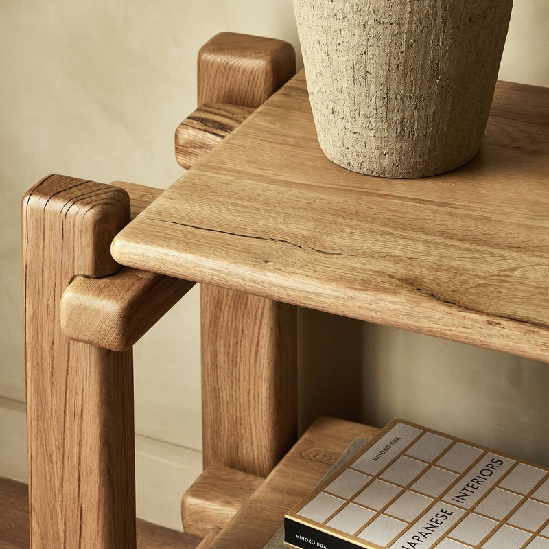 Marcia Low Console Table - Natural Reclaimed French Oak