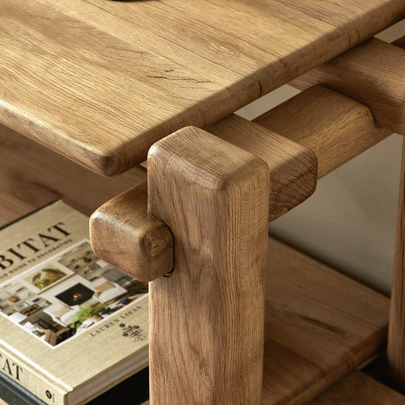 Marcia Low Console Table - Natural Reclaimed French Oak