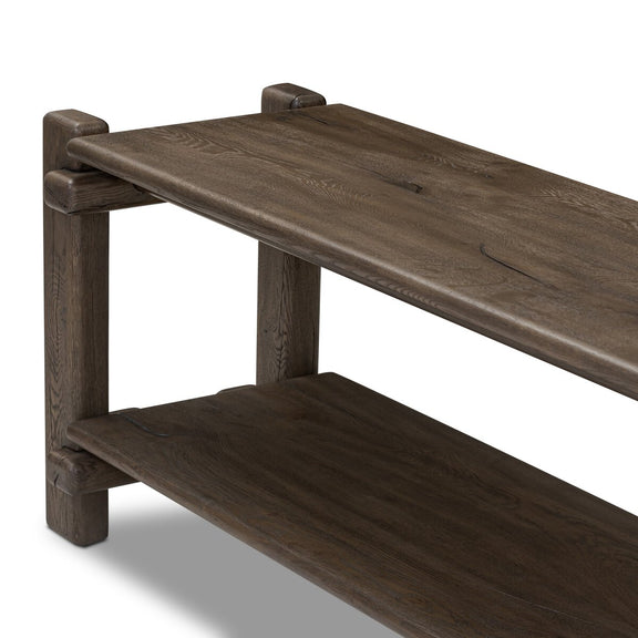 Marcia Low Console Table - Grey Reclaimed French Oak