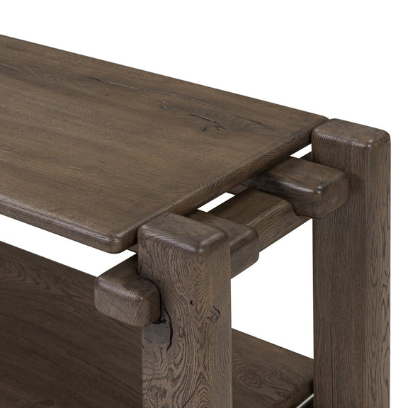 Marcia Low Console Table - Grey Reclaimed French Oak
