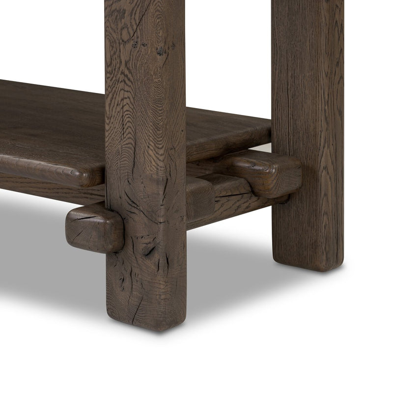 Marcia Low Console Table - Grey Reclaimed French Oak