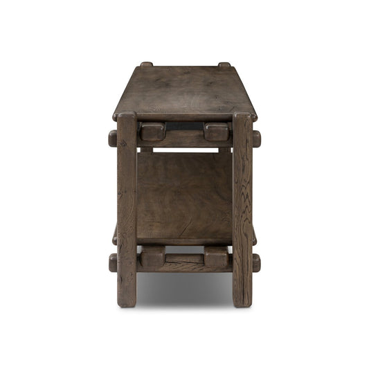 Marcia Low Console Table - Grey Reclaimed French Oak