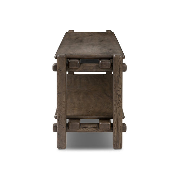 Marcia Low Console Table - Grey Reclaimed French Oak