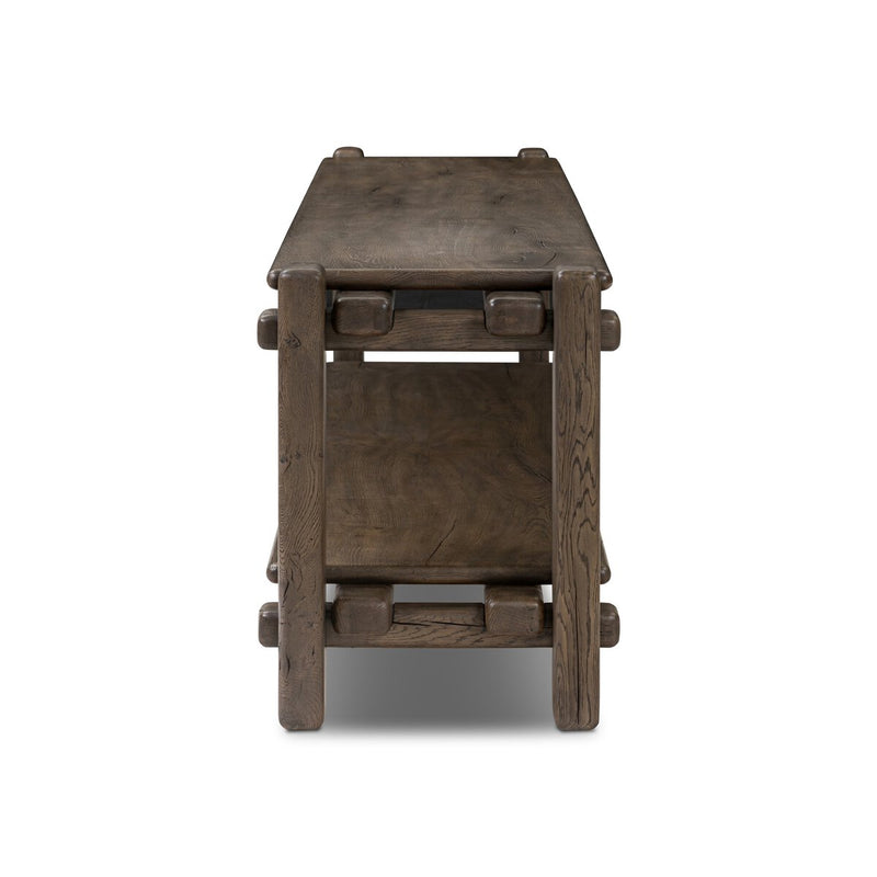 Marcia Low Console Table - Grey Reclaimed French Oak