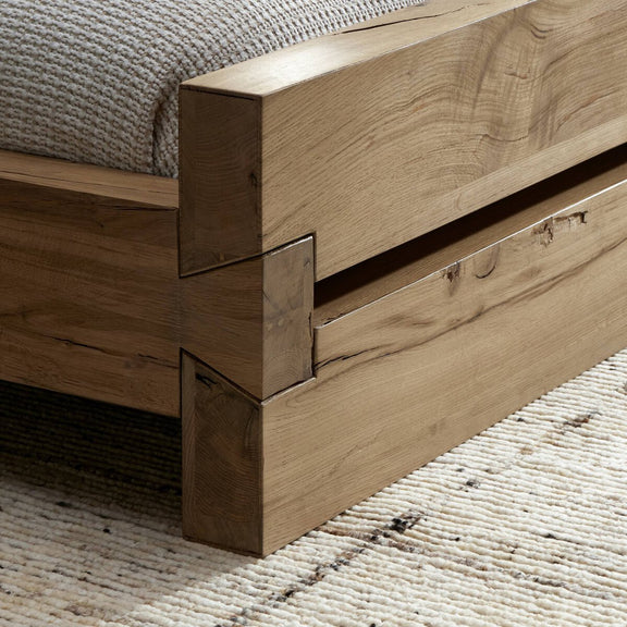 Lia Bed - Natural Reclaimed French Oak