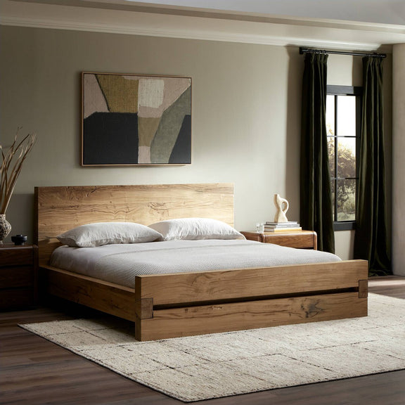 Lia Bed - Natural Reclaimed French Oak