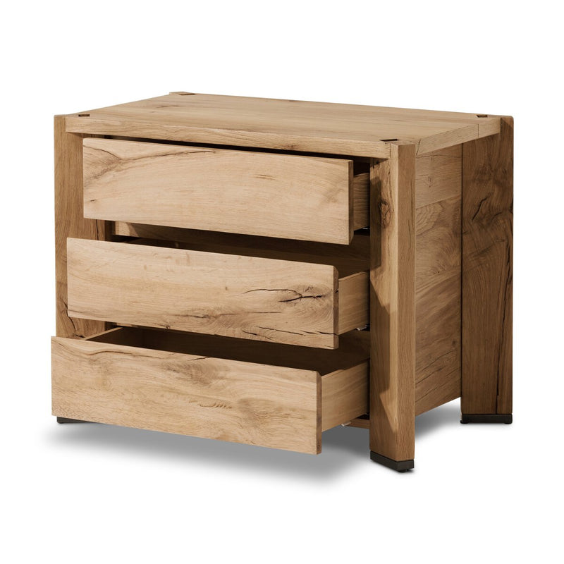 Cassio Nightstand - Natural Reclaimed French Oak