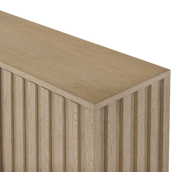 Ramos Media Console - Bleached Oak Veneer