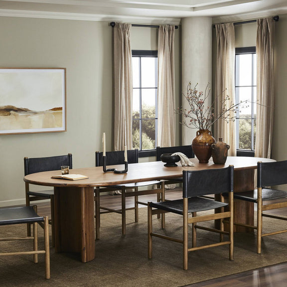 Paden Dining Table - Seasoned Brown Acacia