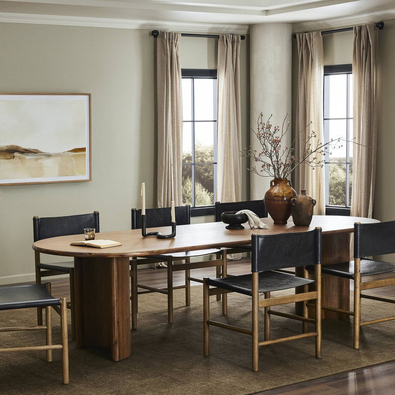 Paden Dining Table - Seasoned Brown Acacia