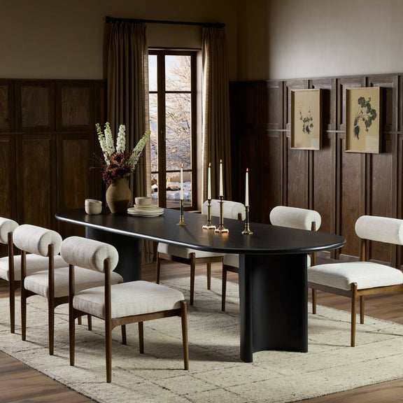 Paden Dining Table - Aged Black Acacia