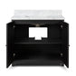 Millie Single Vanity - Satin Drifted Black Veneer