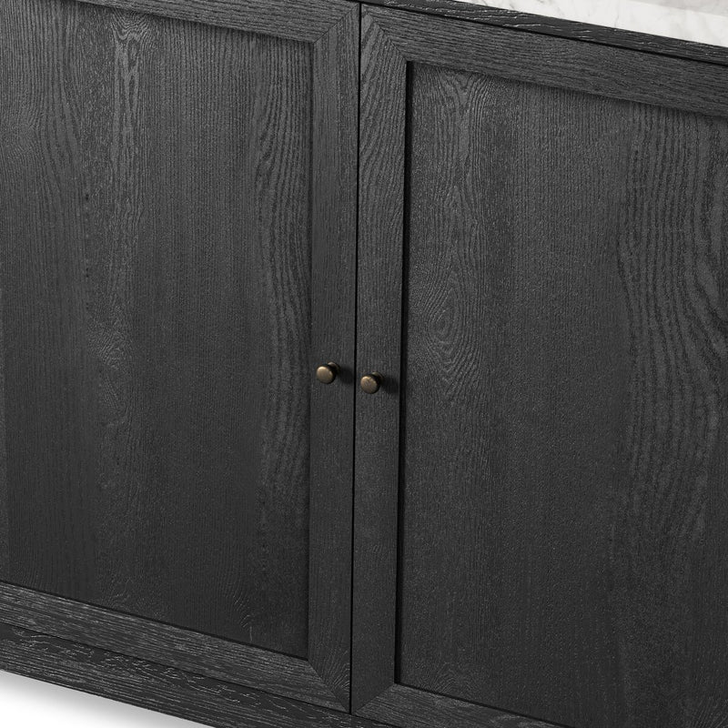 Millie Single Wide Vanity - Satin Drifted Black Veneer