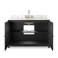 Millie Single Wide Vanity - Satin Drifted Black Veneer