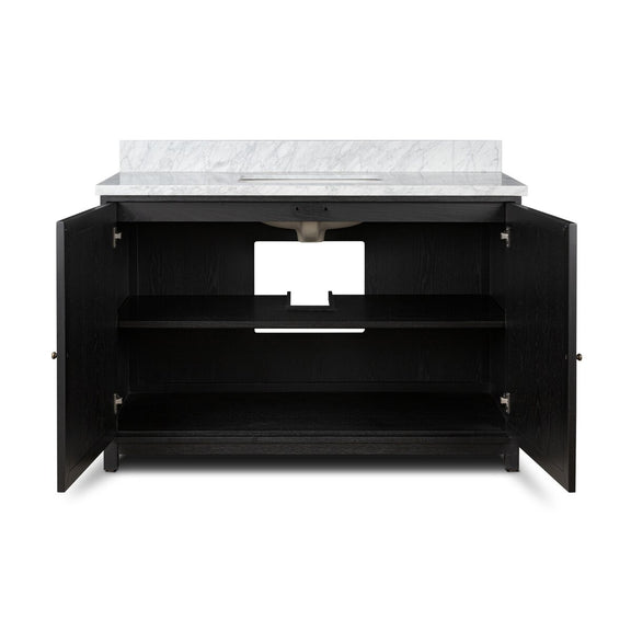 Millie Single Wide Vanity - Satin Drifted Black Veneer