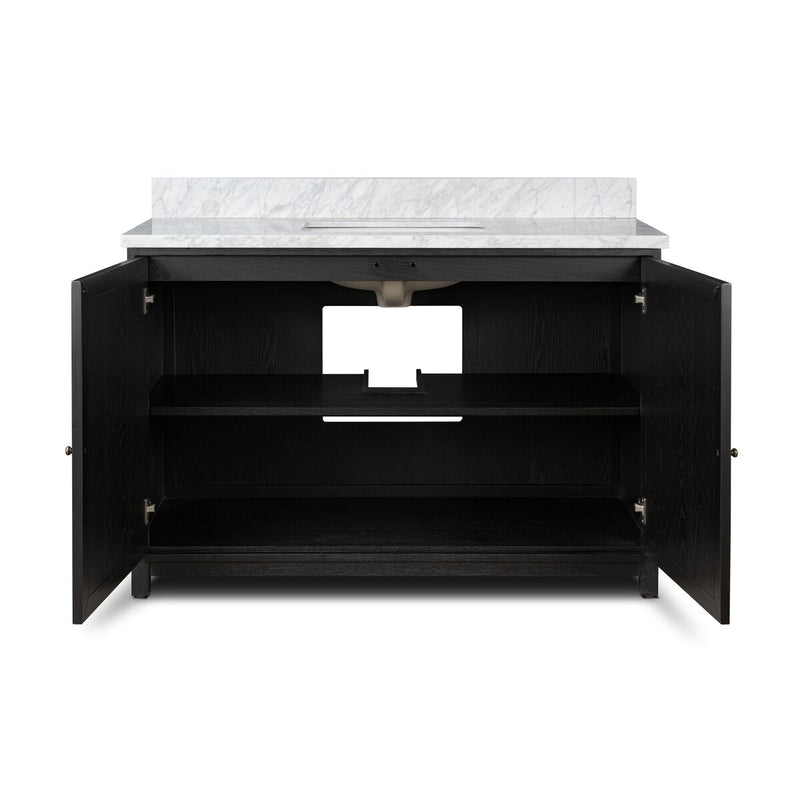 Millie Single Wide Vanity - Satin Drifted Black Veneer