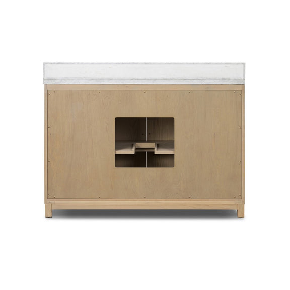 Millie Single Wide Vanity - Satin Bleached Oak Veneer