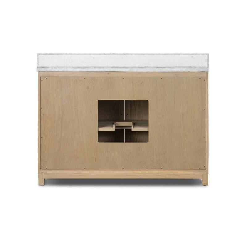 Millie Single Wide Vanity - Satin Bleached Oak Veneer