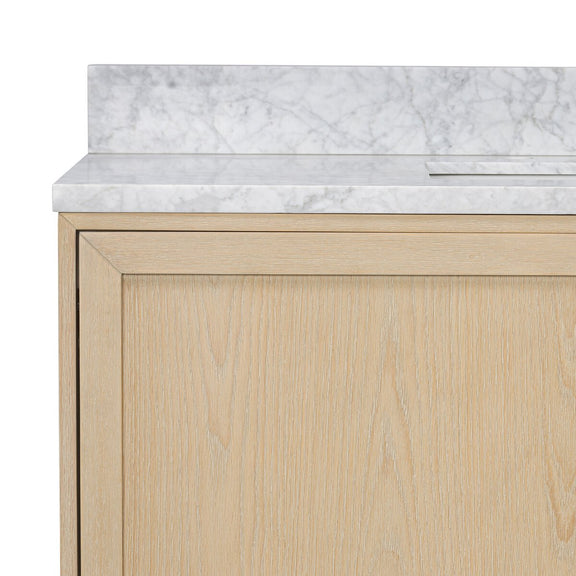 Millie Single Wide Vanity - Satin Bleached Oak Veneer